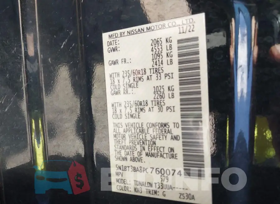 5N1BT3BA8PC760074 Photo# 9