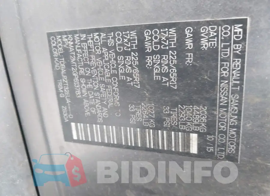 KNMAT2MT2GP613783 Photo# 9
