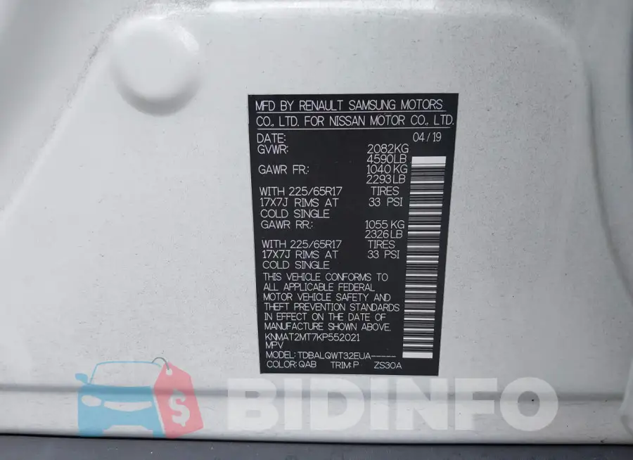 KNMAT2MT7KP552021 Photo# 9