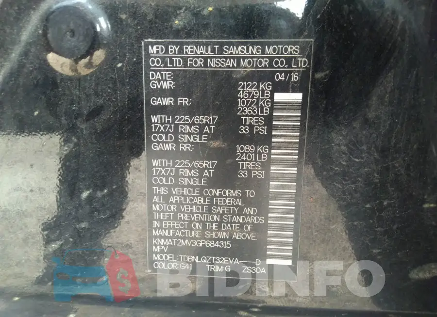 KNMAT2MV3GP684315 Photo# 9