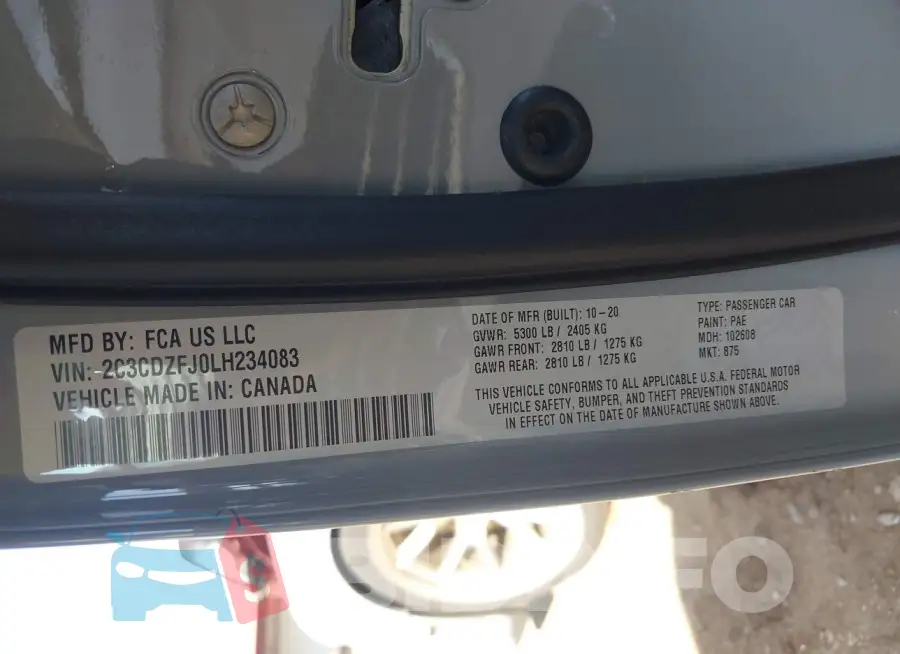 2C3CDZFJ0LH234083 Photo# 9