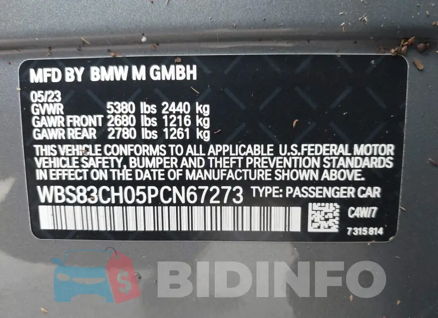 WBS83CH05PCN67273 Photo# 9