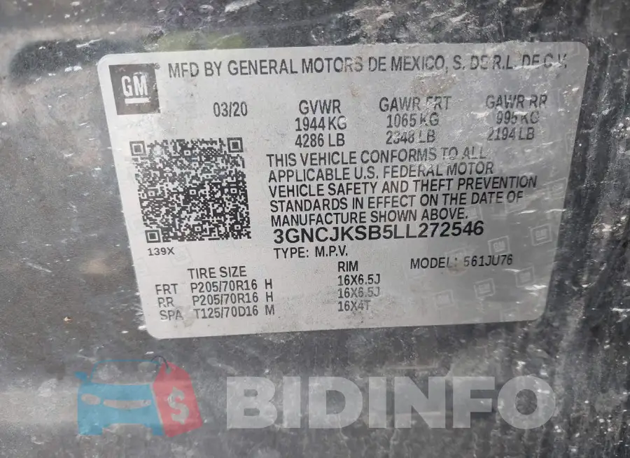 3GNCJKSB5LL272546 Photo# 9