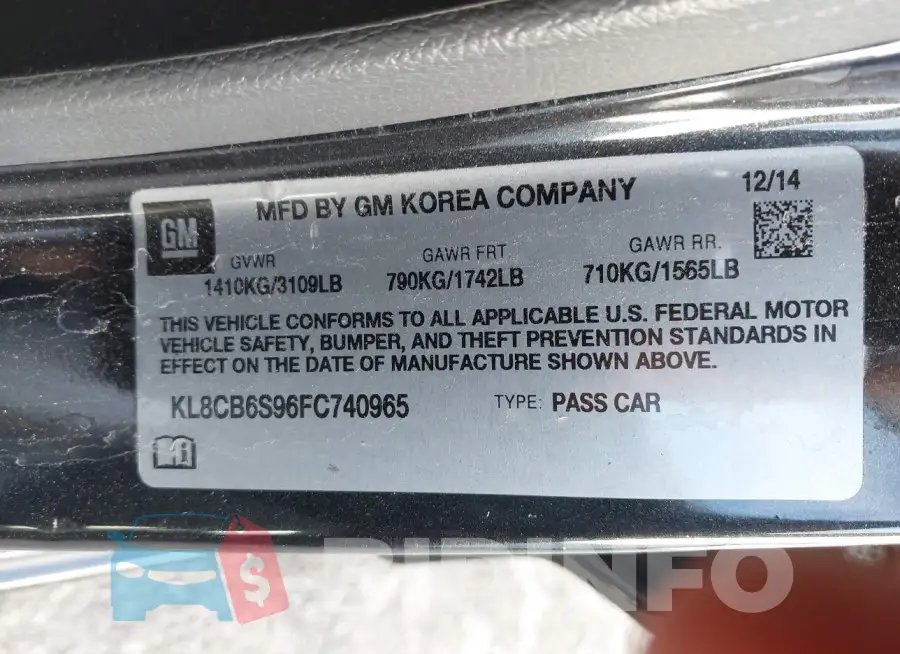 KL8CB6S96FC740965 Photo# 9