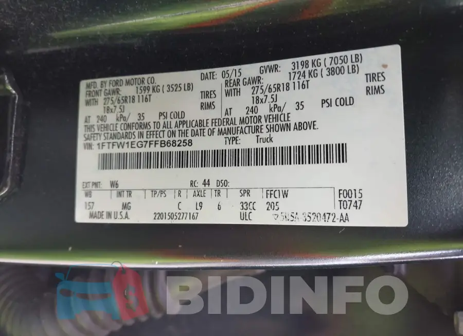 1FTFW1EG7FFB68258 Photo# 9