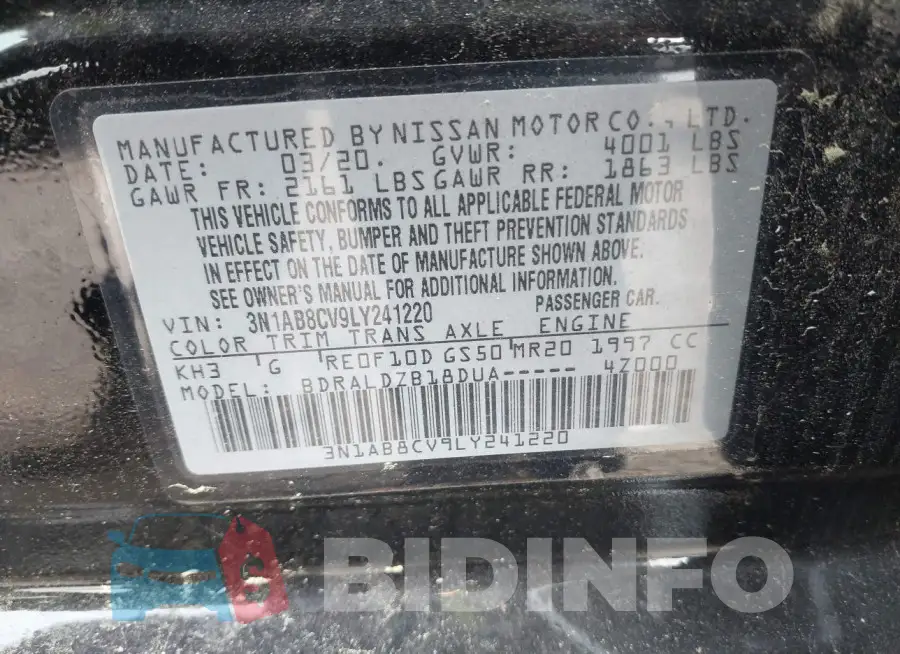 3N1AB8CV9LY241220 Photo# 9