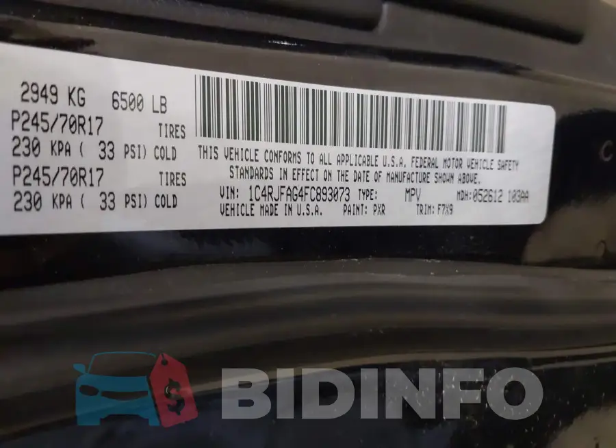 1C4RJFAG4FC893073 Photo# 9
