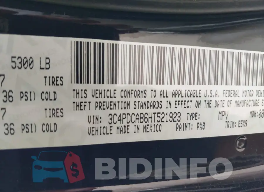 3C4PDCAB6HT521923 Photo# 9