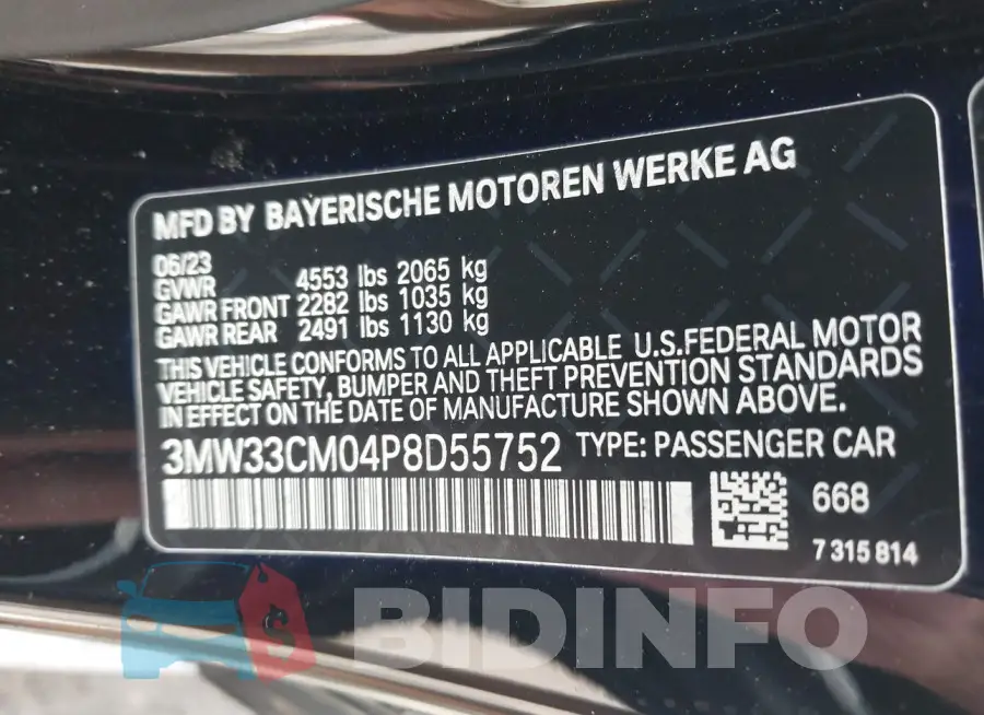3MW33CM04P8D55752 Photo# 9