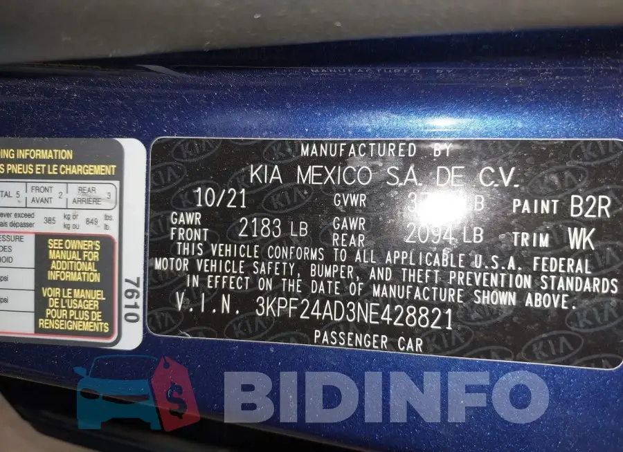 3KPF24AD3NE428821 Photo# 9
