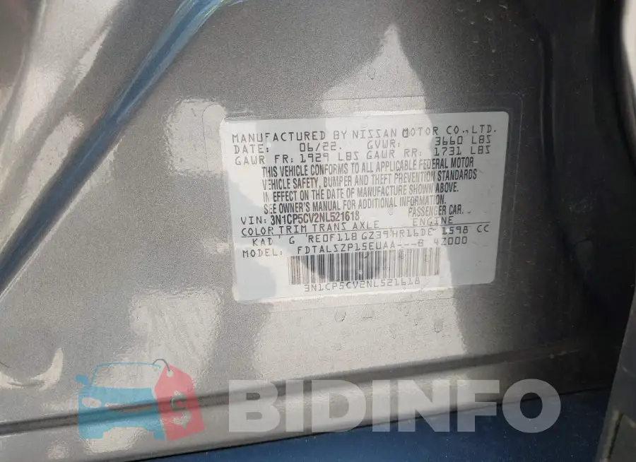 3N1CP5CV2NL521618 Photo# 9