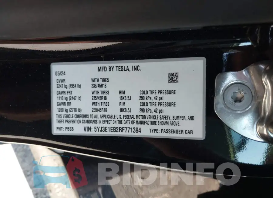 5YJ3E1EB2RF771394 Photo# 9
