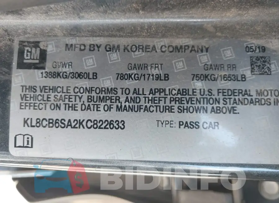 KL8CB6SA2KC822633 Photo# 9