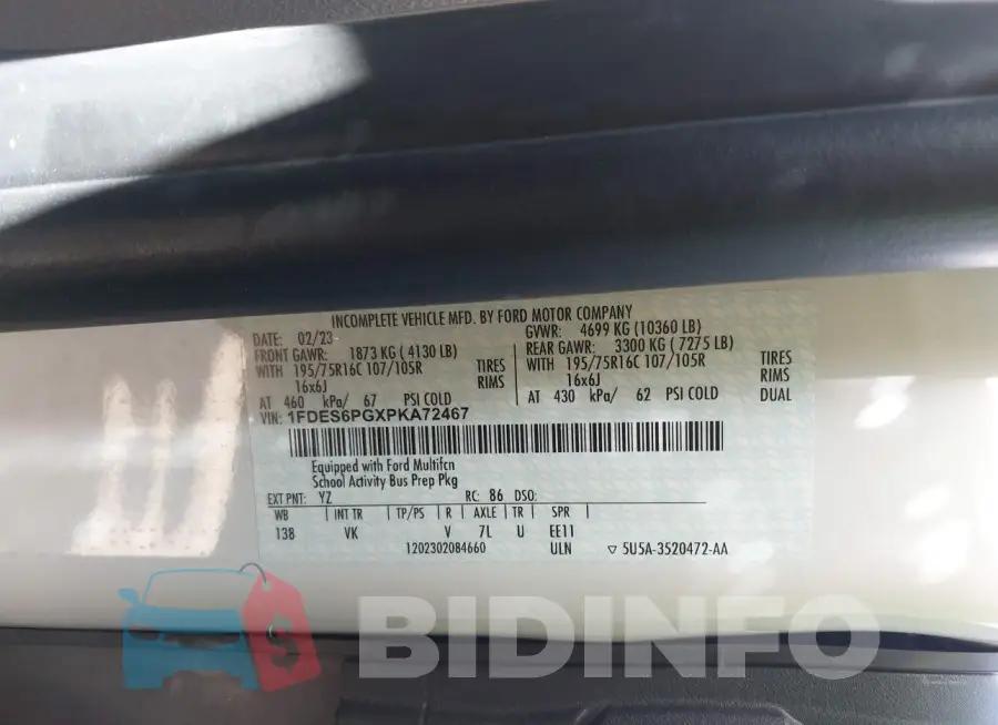 1FDES6PGXPKA72467 Photo# 8