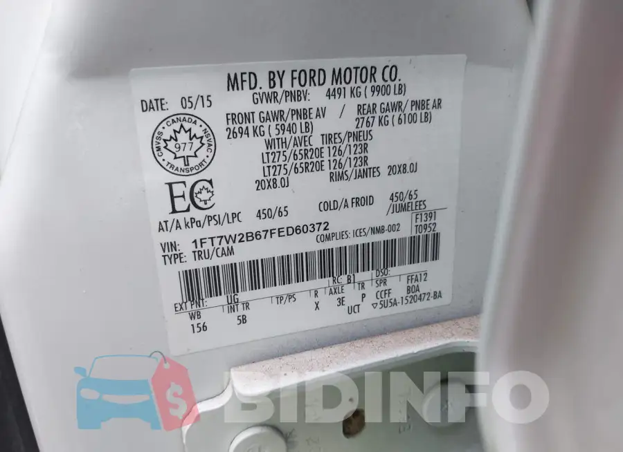 1FT7W2B67FED60372 Photo# 9