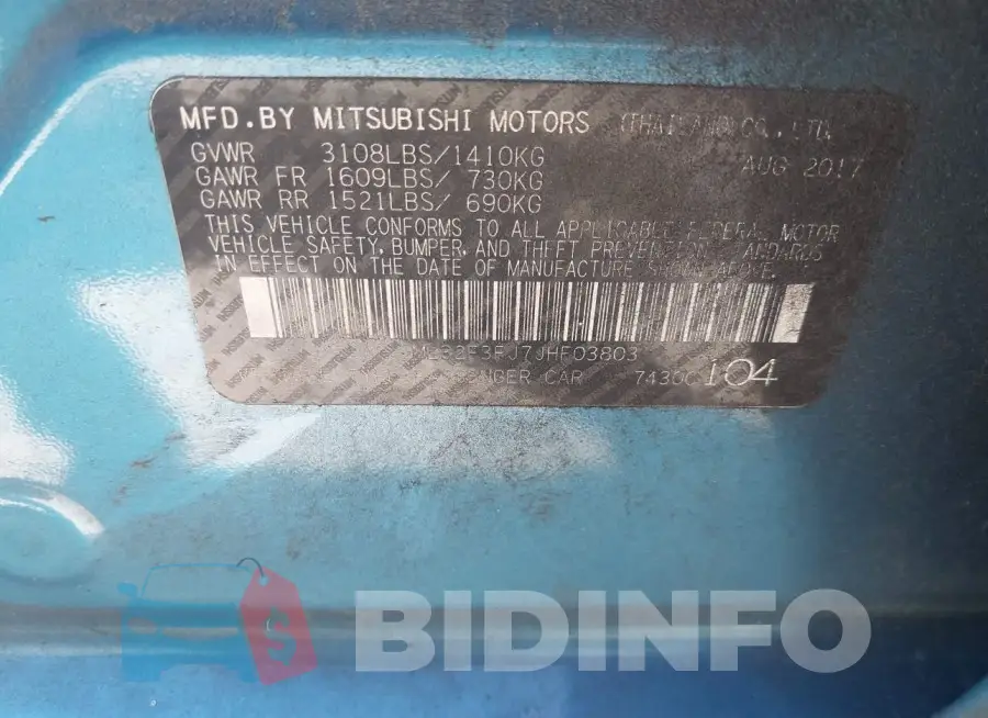 ML32F3FJ7JHF03803 Photo# 9