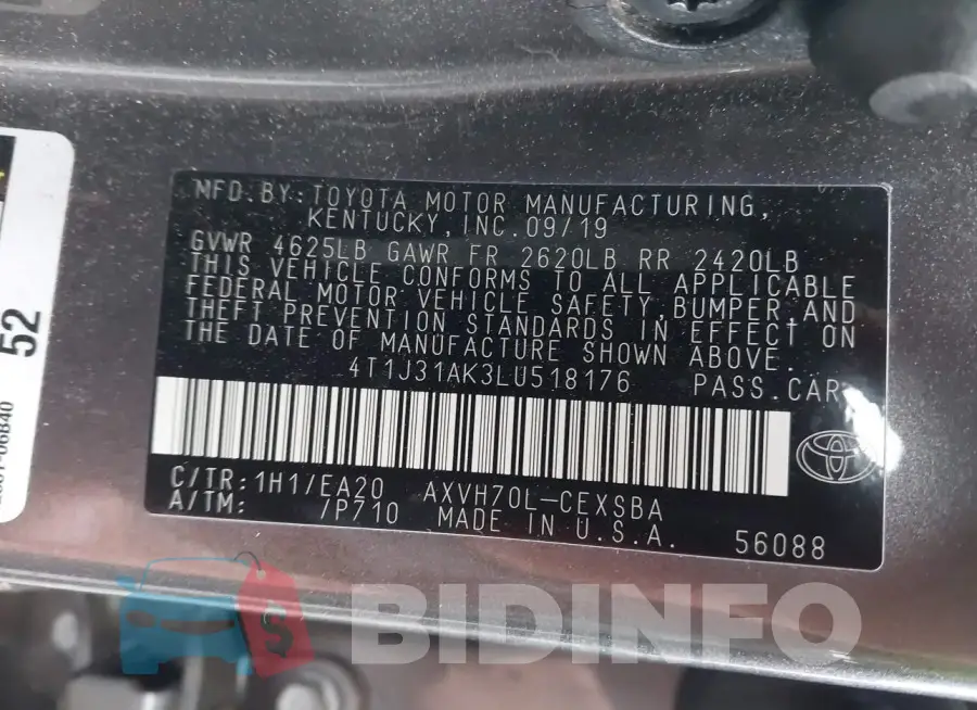 4T1J31AK3LU518176 Photo# 9