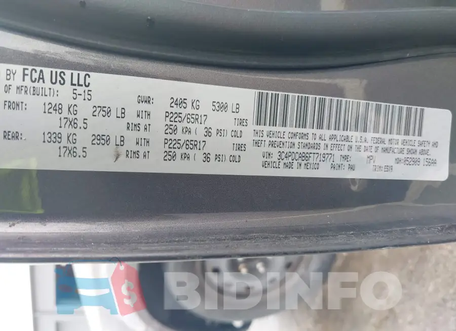 3C4PDCAB6FT719771 Photo# 9