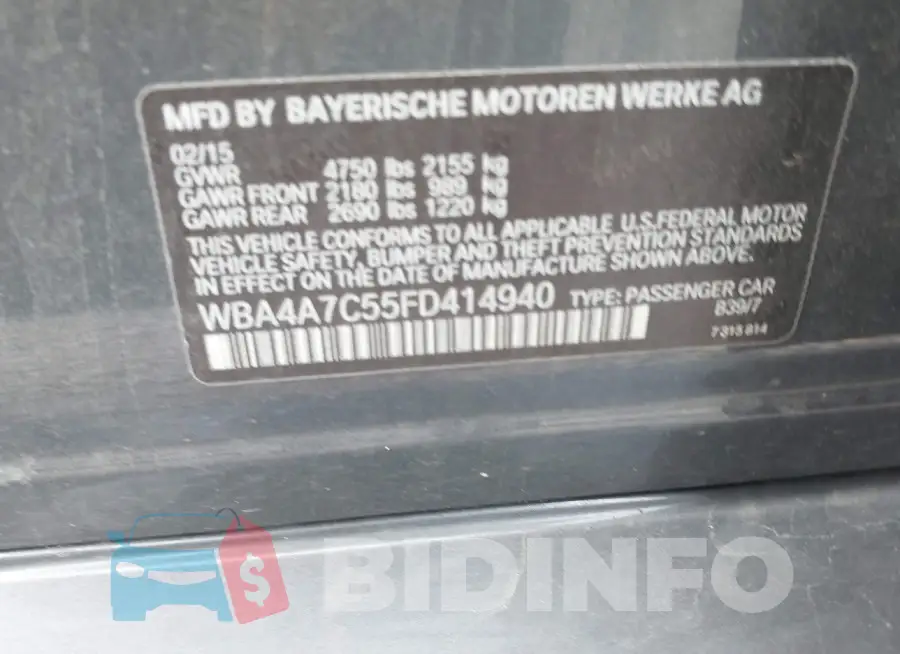 WBA4A7C55FD414940 Photo# 9