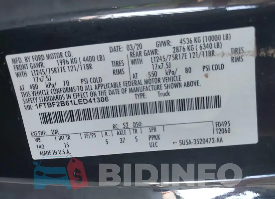 1FTBF2B61LED41306 Photo# 9