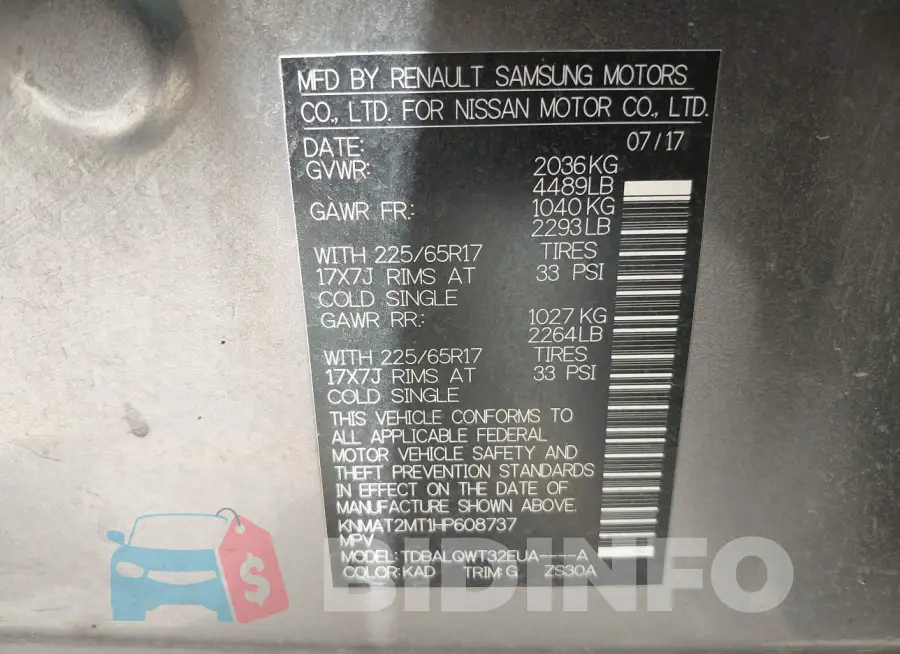 KNMAT2MT1HP608737 Photo# 9