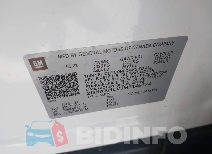 2GNAXHEV3M6146674 Photo# 9