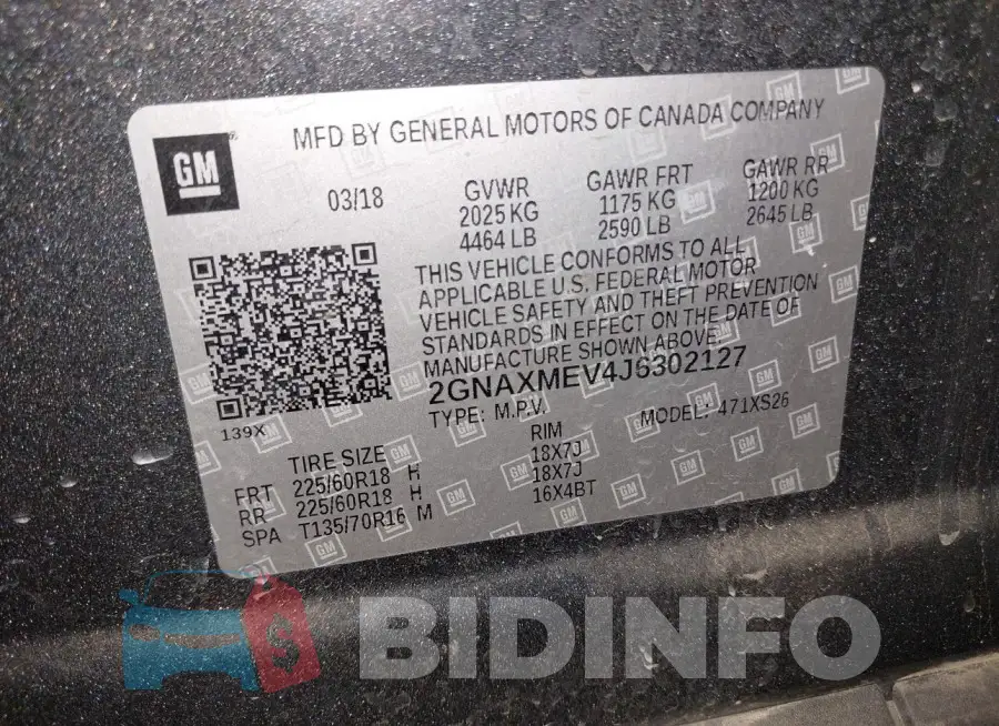 2GNAXMEV4J6302127 Photo# 9