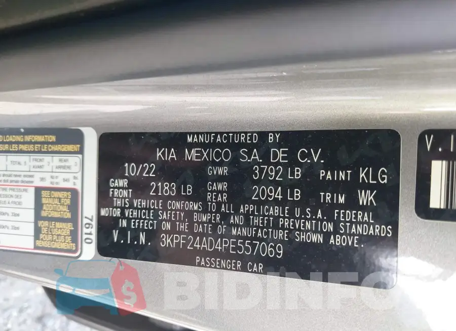 3KPF24AD4PE557069 Photo# 9