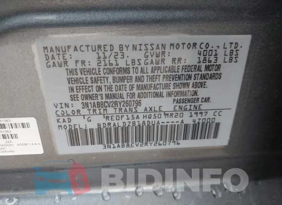 3N1AB8CV2RY260796 Photo# 9