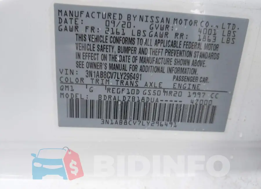 3N1AB8CV7LY296491 Photo# 9