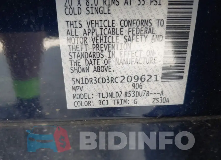 5N1DR3CD3RC209621 Photo# 9