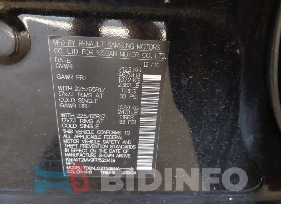 KNMAT2MV9FP520419 Photo# 9