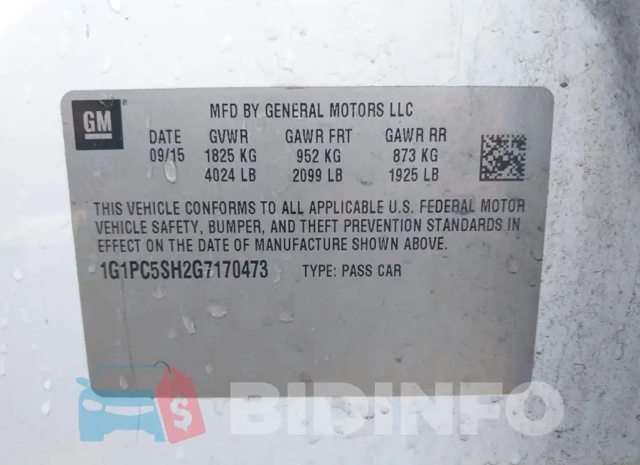 1G1PC5SH2G7170473 Photo# 9