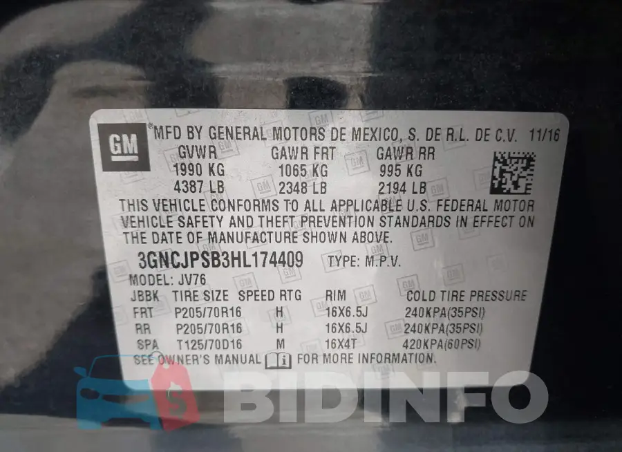 3GNCJPSB3HL174409 Photo# 9
