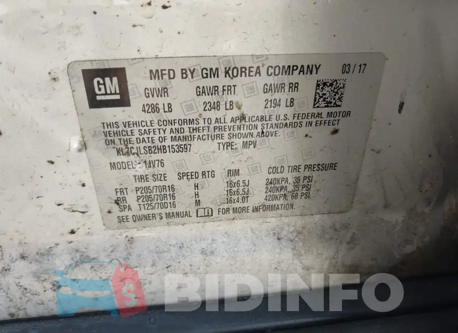 KL7CJLSB2HB153597 Photo# 9