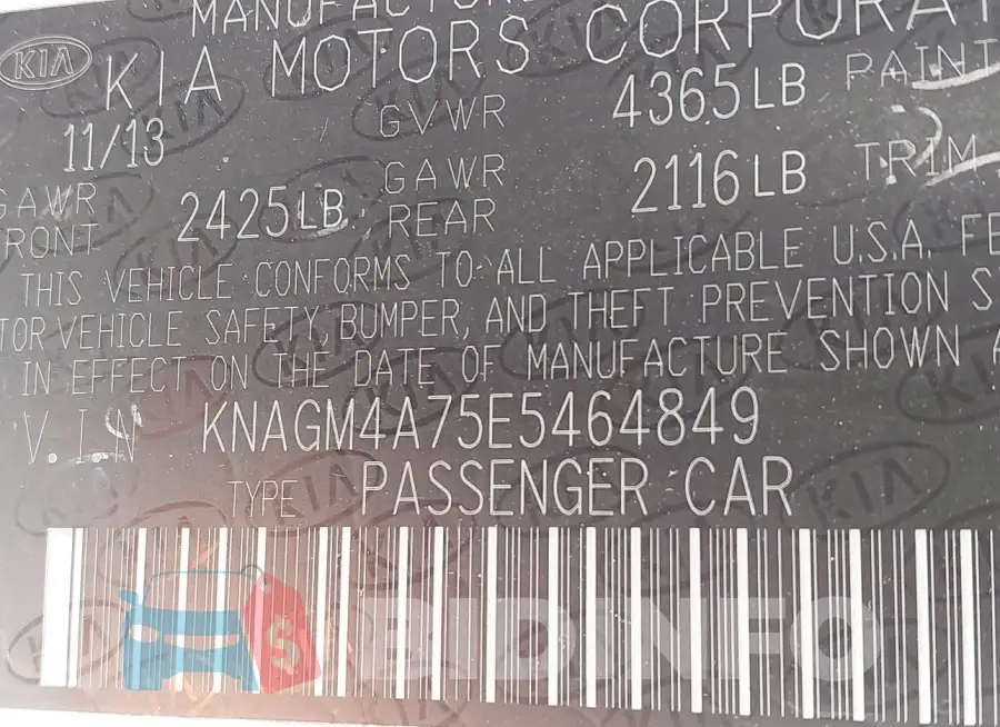 KNAGM4A75E5464849 Photo# 9
