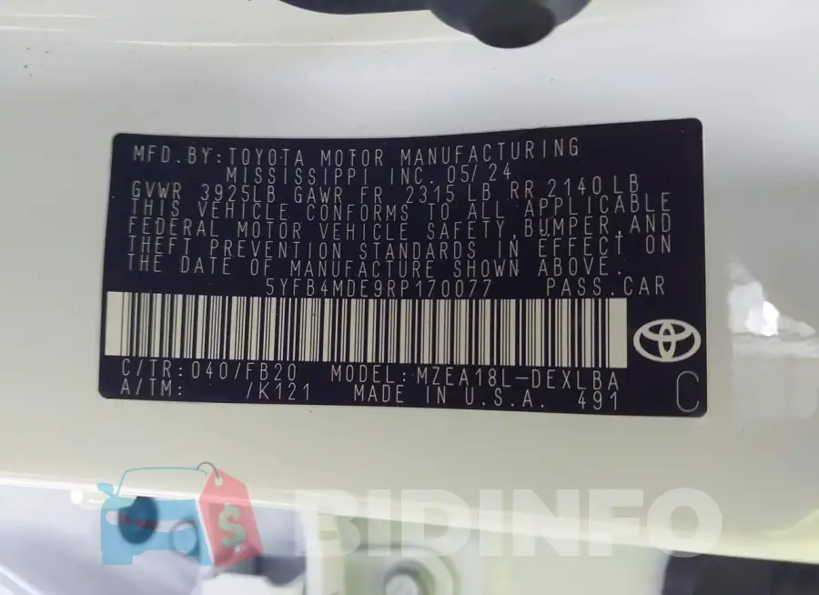 5YFB4MDE9RP170077 Photo# 9