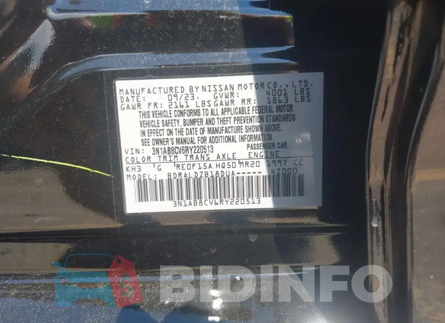 3N1AB8CV6RY220513 Photo# 9