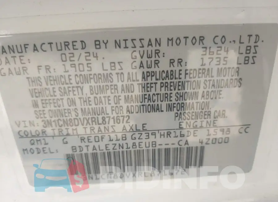 3N1CN8DVXRL871672 Photo# 9