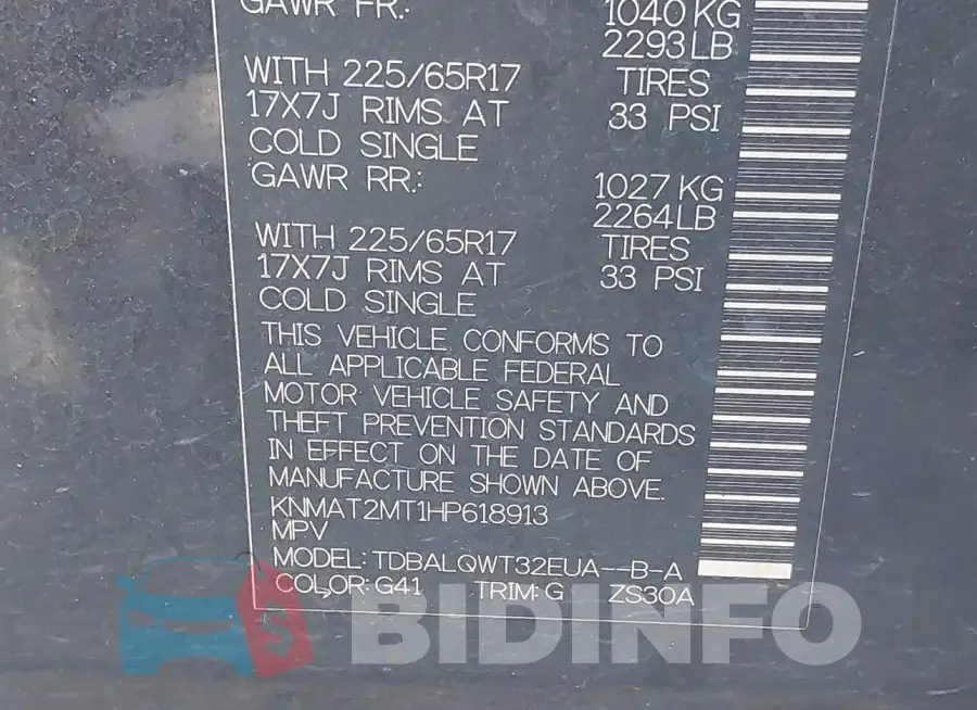 KNMAT2MT1HP618913 Photo# 9