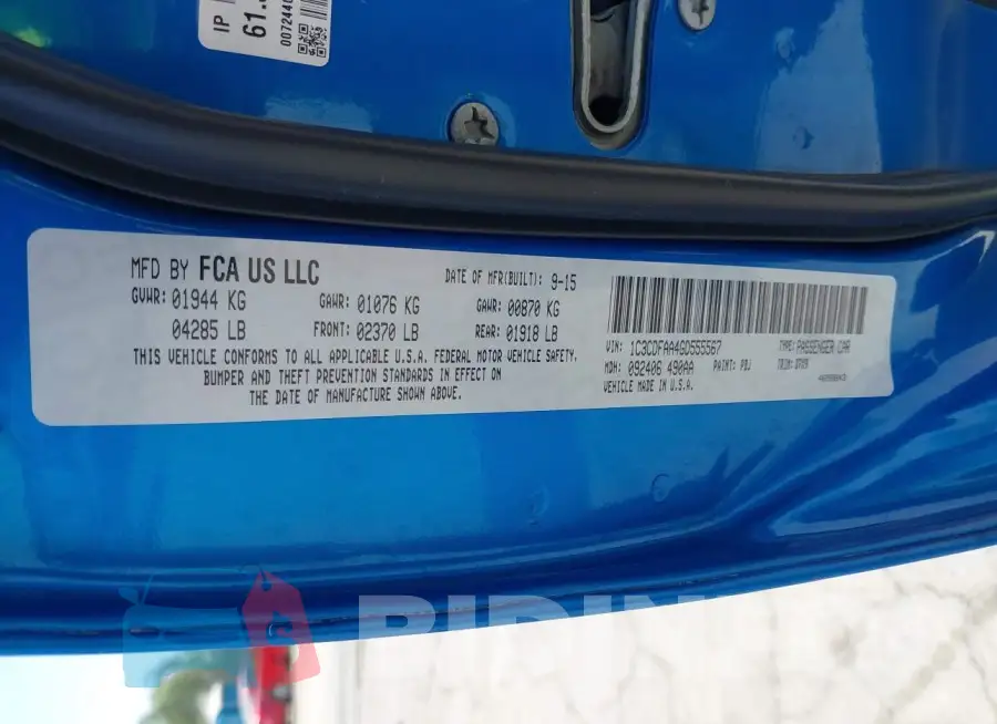 1C3CDFAA4GD555567 Photo# 9