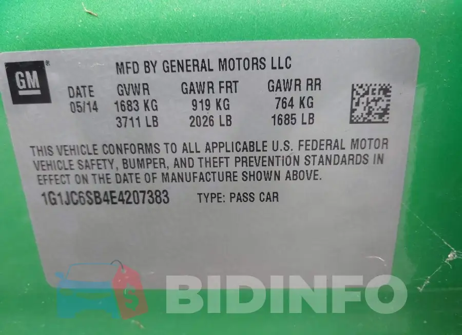 1G1JC6SB4E4207383 Photo# 9