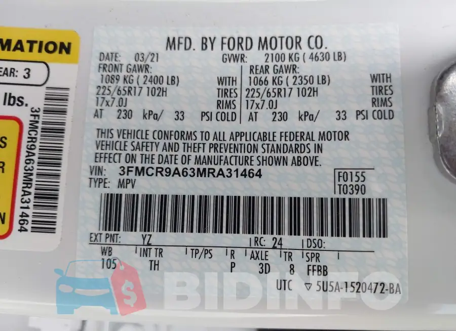 3FMCR9A63MRA31464 Photo# 9