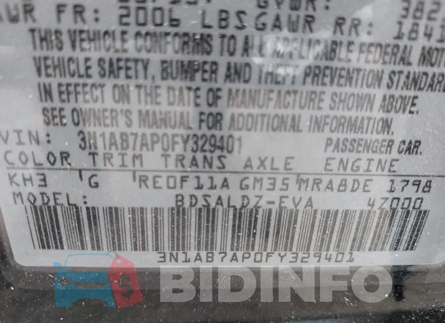3N1AB7AP0FY329401 Photo# 9