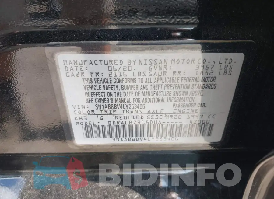 3N1AB8BV4LY253406 Photo# 9