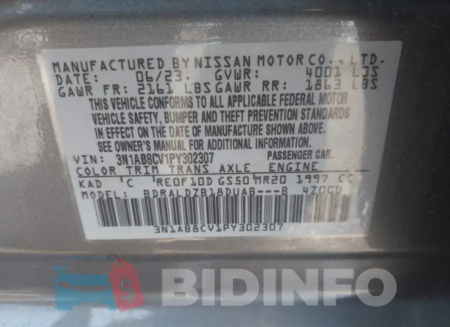 3N1AB8CV1PY302307 Photo# 9
