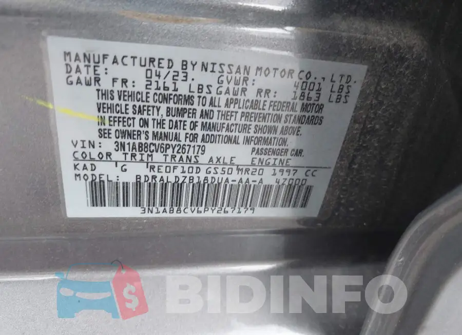3N1AB8CV6PY267179 Photo# 9