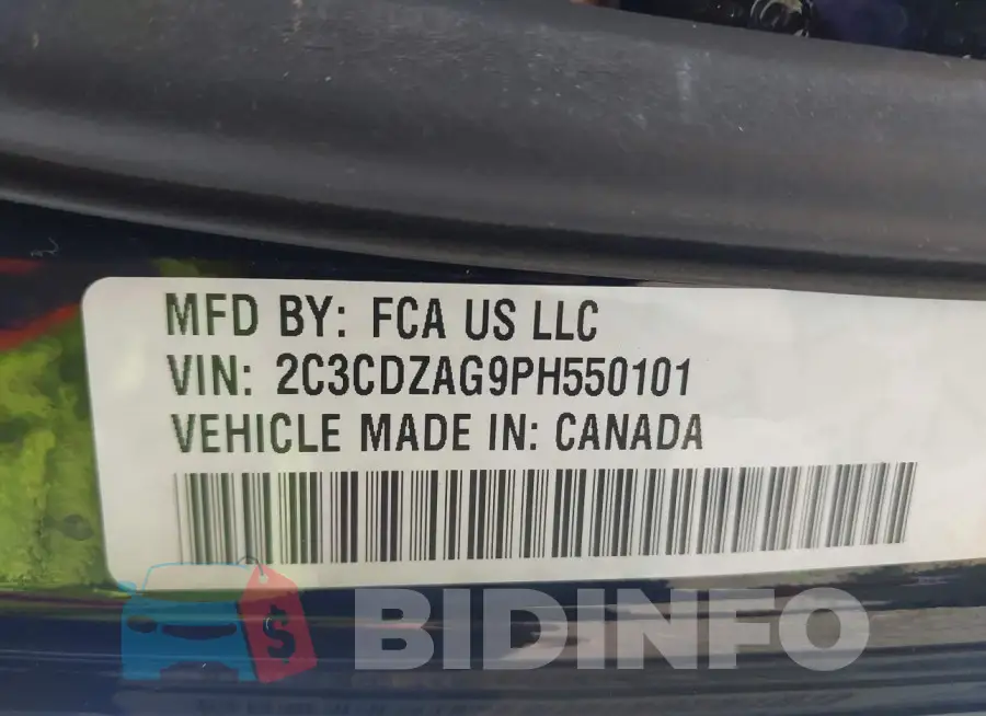 2C3CDZAG9PH550101 Photo# 9