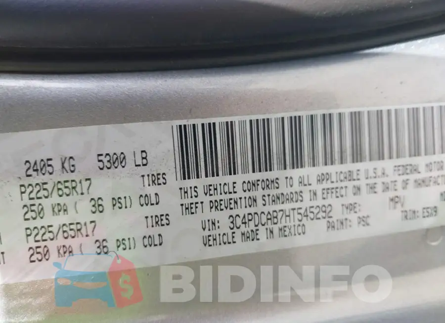 3C4PDCAB7HT545292 Photo# 9