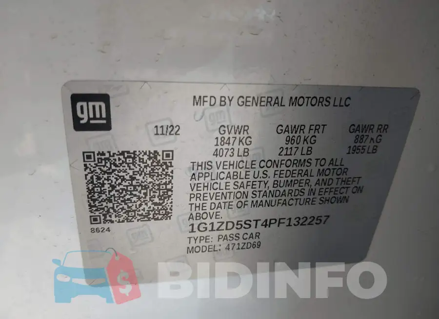 1G1ZD5ST4PF132257 Photo# 9